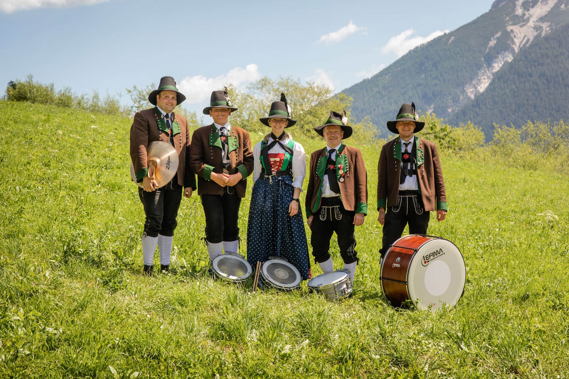 Schlagzeugregister der Bundesmusikkapelle Neustift im Stubaital