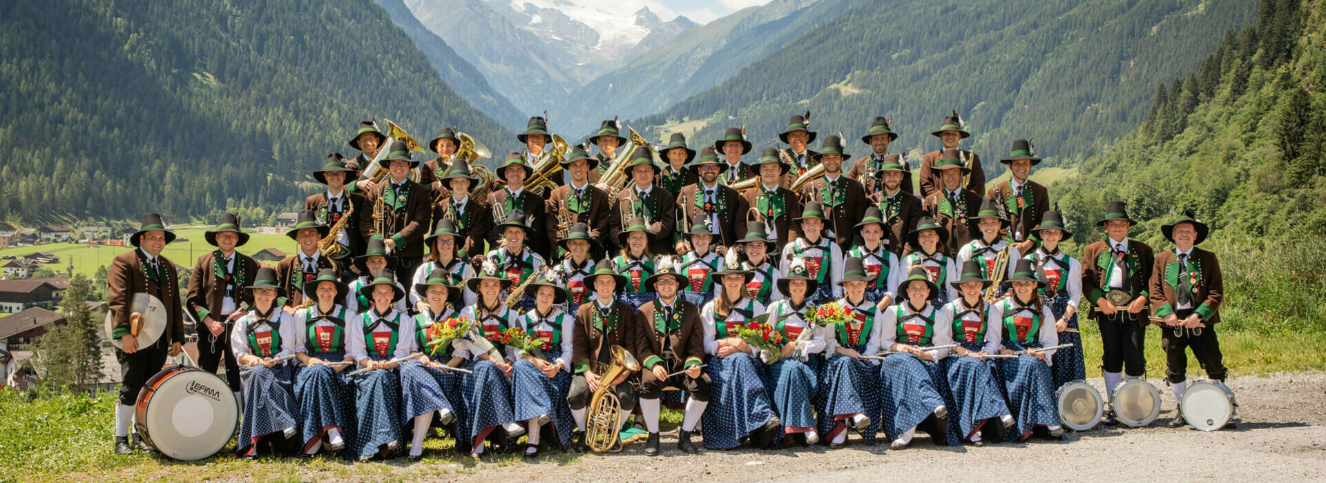 Bundesmusikkapelle Neustift im Stubaital Gesamtbild 2016